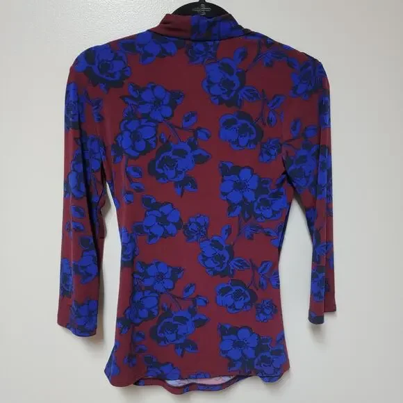 41 Hawthorn Floral Wrap Blouse Size Small - Picture 3 of 5